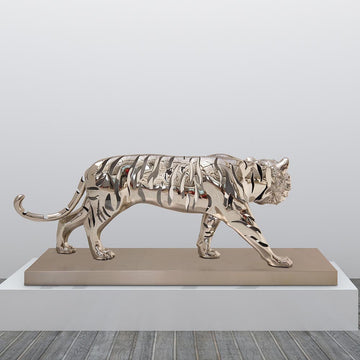 Tiger Burning Bright (Stainless Steel Sculpture)