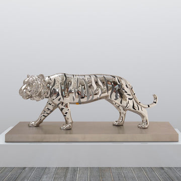 Tiger Burning Bright (Stainless Steel Sculpture)