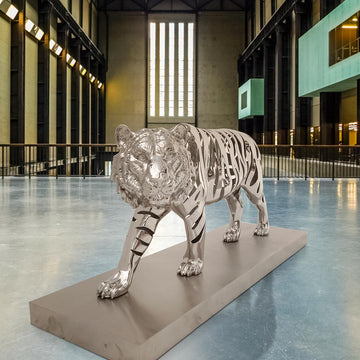 Tiger Burning Bright (Stainless Steel Sculpture)