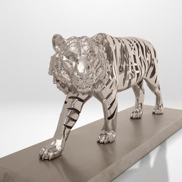 Tiger Burning Bright (Stainless Steel Sculpture)
