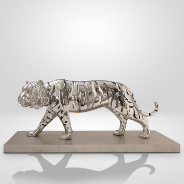 Tiger Burning Bright (Stainless Steel Sculpture)