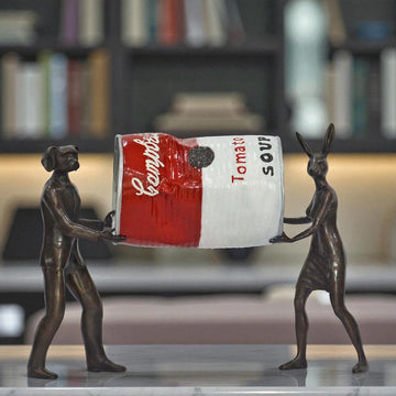 A Little Tomato Soup Clean Up (Bronze Sculpture)