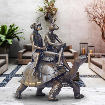 The Tortoise Riders (Bronze Sculpture, Small)