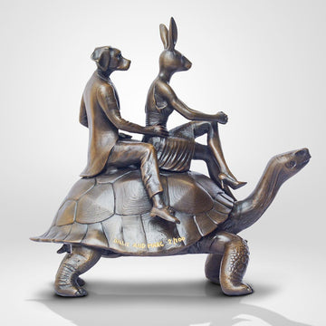 The Tortoise Riders (Bronze Sculpture, Small)