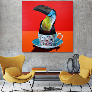 Toucan in a cup (Original Painting)