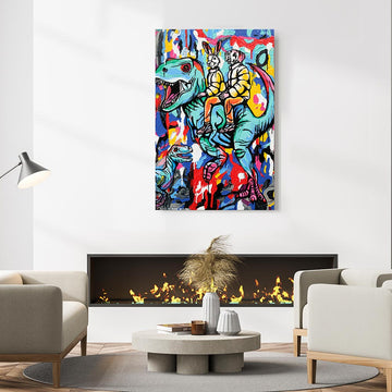 T-Rex on a Good Day (Original Painting)