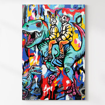 T-Rex on a Good Day (Original Painting)