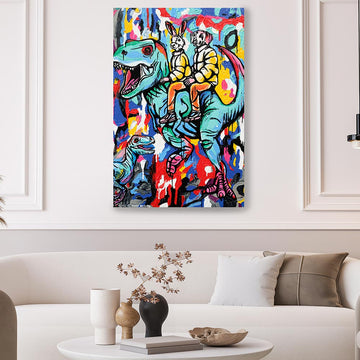 T-Rex on a Good Day (Original Painting)