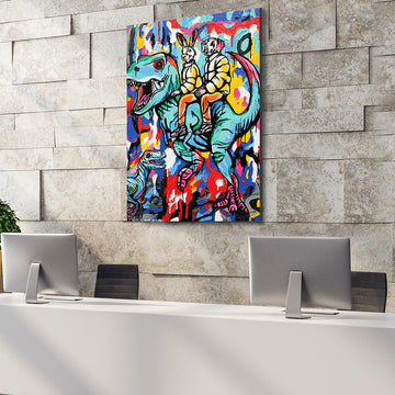 T-Rex on a Good Day (Original Painting)