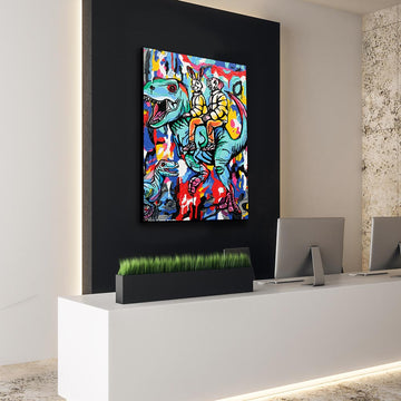 T-Rex on a Good Day (Original Painting)