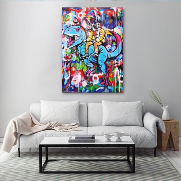 T Rex Running (Original Painting)