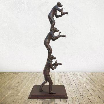 The Paparazzi Trio (Bronze Sculpture)