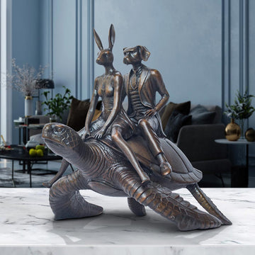 The Sea Turtle Riders (Bronze Sculpture, Small)