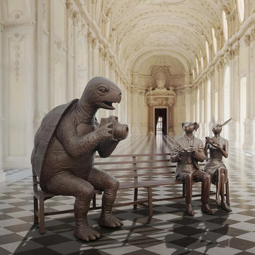 The Turtle Bench of Friendship (Bronze Sculpture)