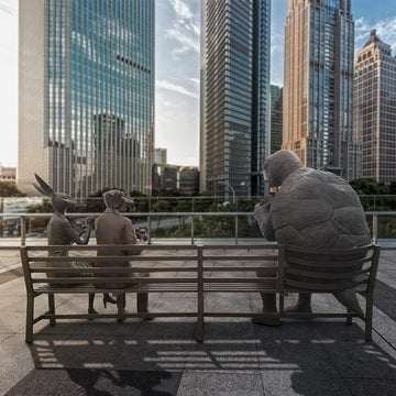The Turtle Bench of Friendship (Bronze Sculpture)