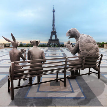 The Turtle Bench of Friendship (Bronze Sculpture)