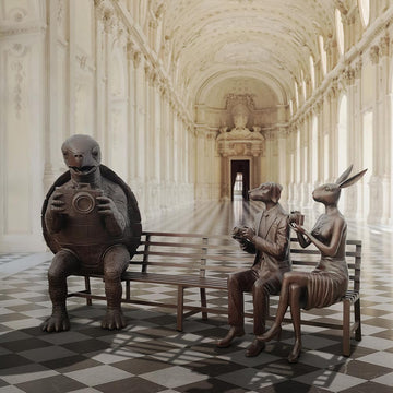 The Turtle Bench of Friendship (Bronze Sculpture)