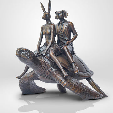 The Sea Turtle Riders (Bronze Sculpture, Small)