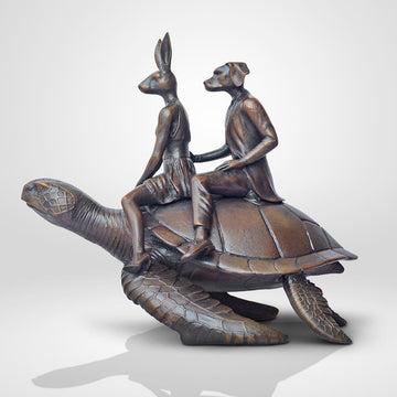 The Sea Turtle Riders (Bronze Sculpture, Small)