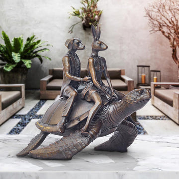 The Sea Turtle Riders (Bronze Sculpture, Small)