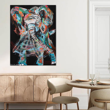 Tusk, the Vanishing African Elephant (Original Painting)