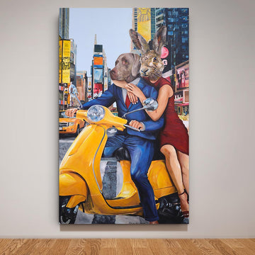 They were in New York and loved it (Original Painting)