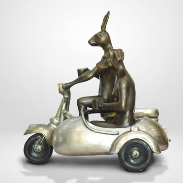 They Were Always Loving Side by Side (Bronze Sculpture)