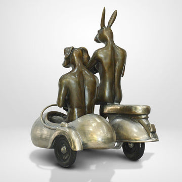 They Were Always Loving Side by Side (Bronze Sculpture)
