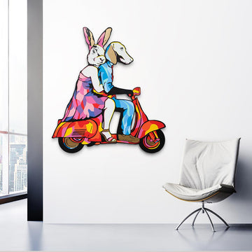 They Were the Happy Vespa Riders (Original Painting)