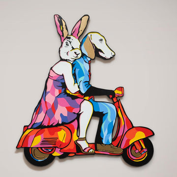 They Were the Happy Vespa Riders (Original Painting)