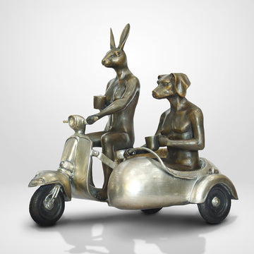 They Were Always Loving Side by Side (Bronze Sculpture)