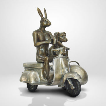 They Were Always Loving Side by Side (Bronze Sculpture)