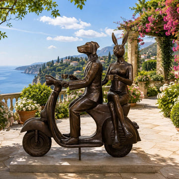 Riding Together in a Golden Moment (Bronze Sculpture)