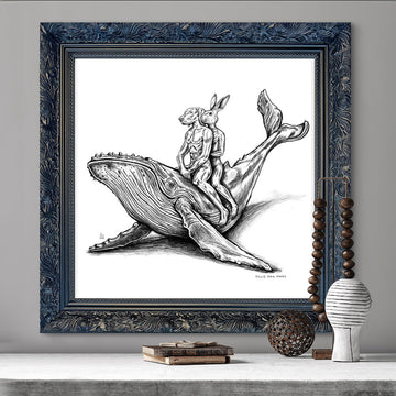 A Study for The Whale Riders (Giclee Canvas Print)