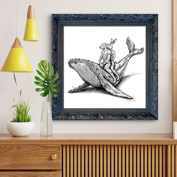 A Study for The Whale Riders (Giclee Canvas Print)