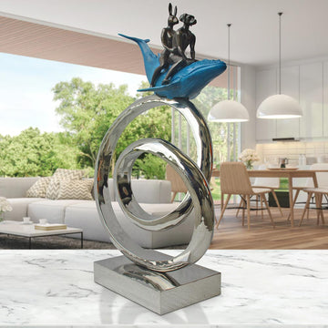 The Whale Riders Go Round the World (Bronze Sculpture)