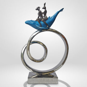 The Whale Riders Go Round the World (Bronze Sculpture)