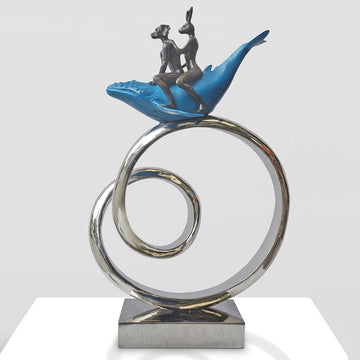 The Whale Riders Go Round the World (Bronze Sculpture)