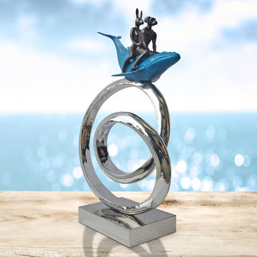 The Whale Riders Go Round the World (Bronze Sculpture)