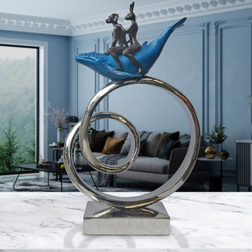 The Whale Riders Go Round the World (Bronze Sculpture)