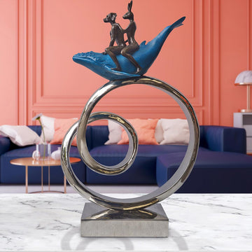 The Whale Riders Go Round the World (Bronze Sculpture)