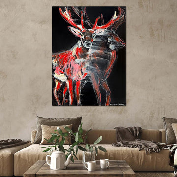 Willow, the Bolting, Red Deer (Original Painting)