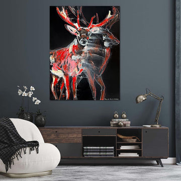 Willow, the Bolting, Red Deer (Original Painting)