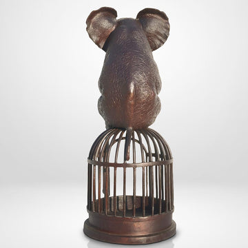 When Elephant Gave Bird Her Wings (Bronze Sculpture)