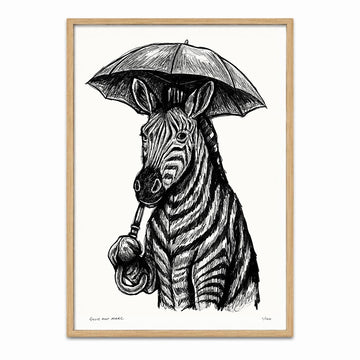 The Zebra Is Singing in the Rain (Print)