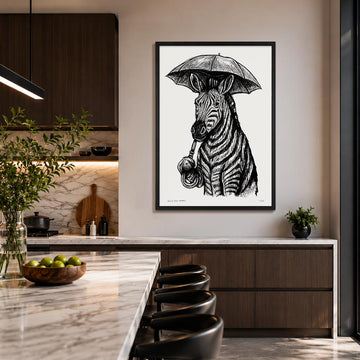 The Zebra Is Singing in the Rain (Print)