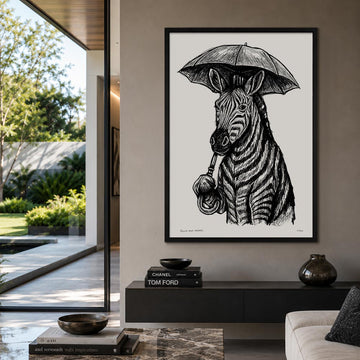 The Zebra Is Singing in the Rain (Print)