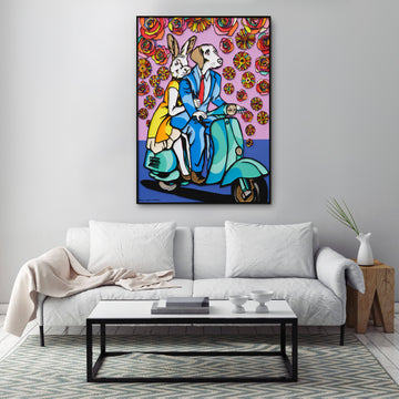 They Were Riding Together in Paradise (Original Painting)