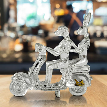 Lolly happy mini vespa riders (Clear Resin Sculpture)