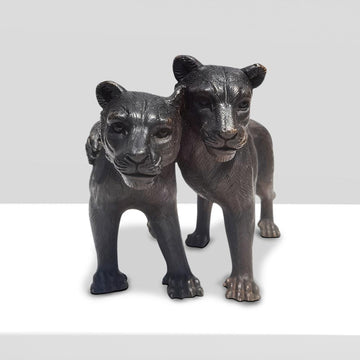 The Cubs Cuddled (Bronze Sculpture)